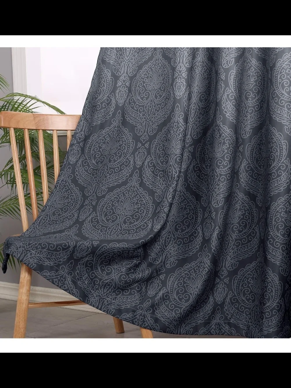 DWCN Gray Ombre Blackout Curtains